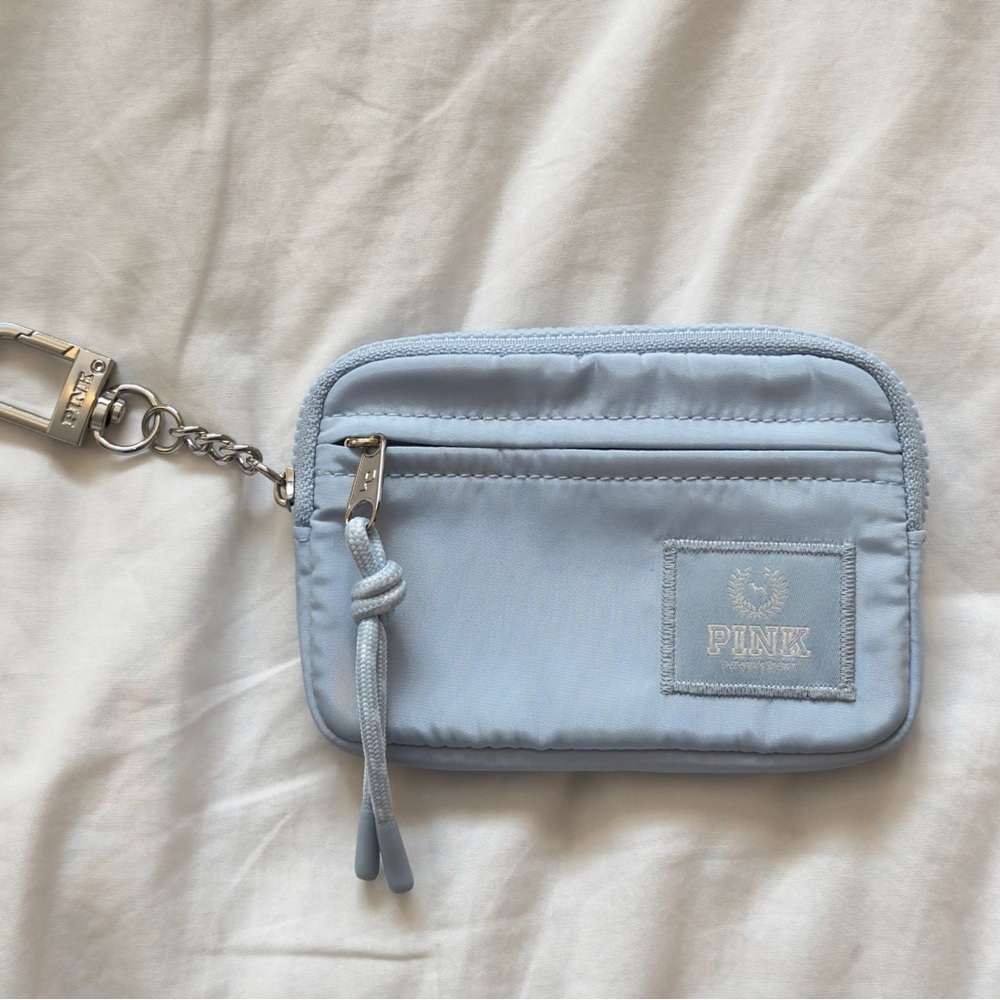 PINK Victoria's Secret Light Blue Key & Card Holder